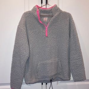 Grey over the head sweater
